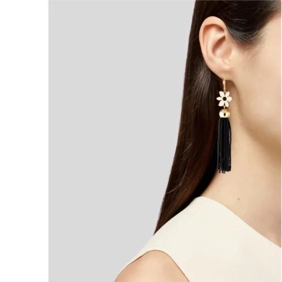 KATE SPADE • Lovely Lillies Tassel Boho Earrings - Picture 4 of 6